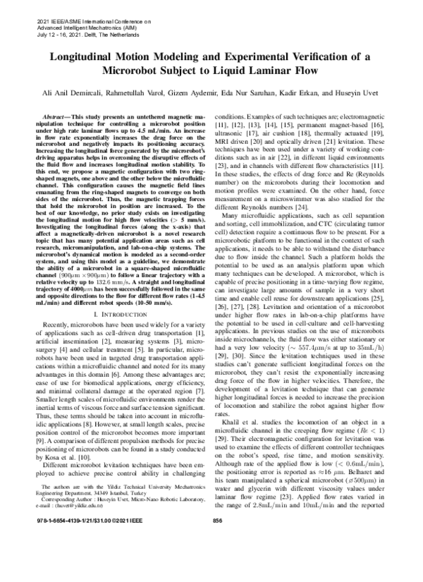 (PDF) Longitudinal Motion Modeling and Experimental Verification of a ...