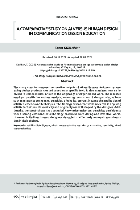 (PDF) A COMPARATIVE STUDY ON AI VERSUS HUMAN DESIGN IN COMMUNICATION ...