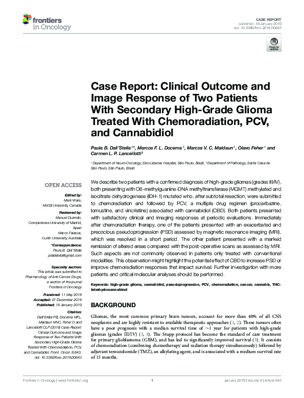 (PDF) Case Report: Clinical Outcome and Image Response of Two Patients ...