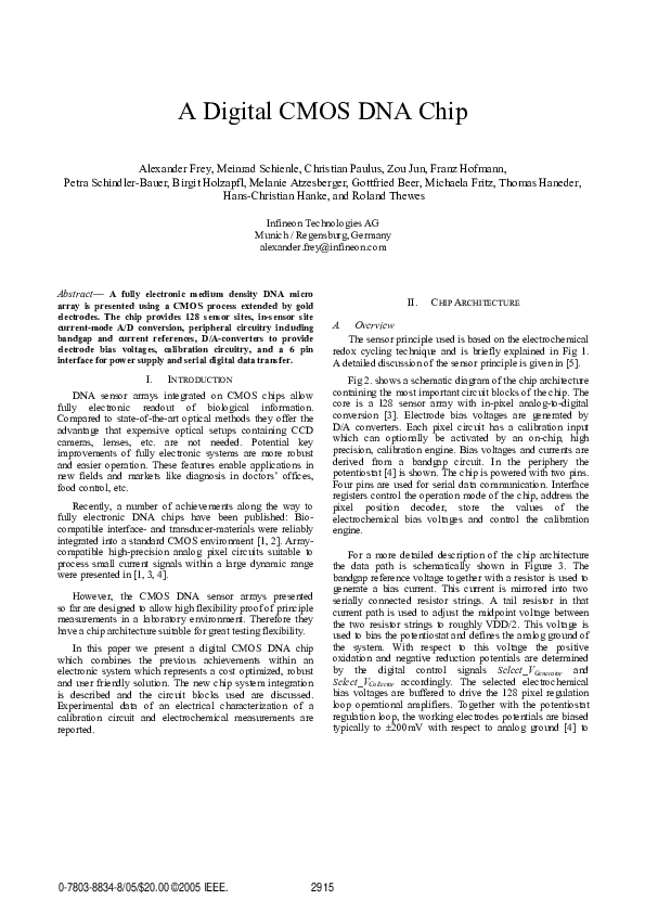 (PDF) A Digital CMOS DNA Chip