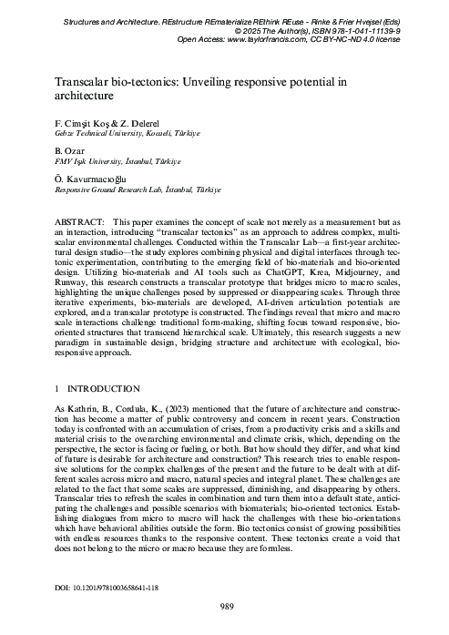 (PDF) Transcalar bio-tectonics: Unveiling responsive potential in ...