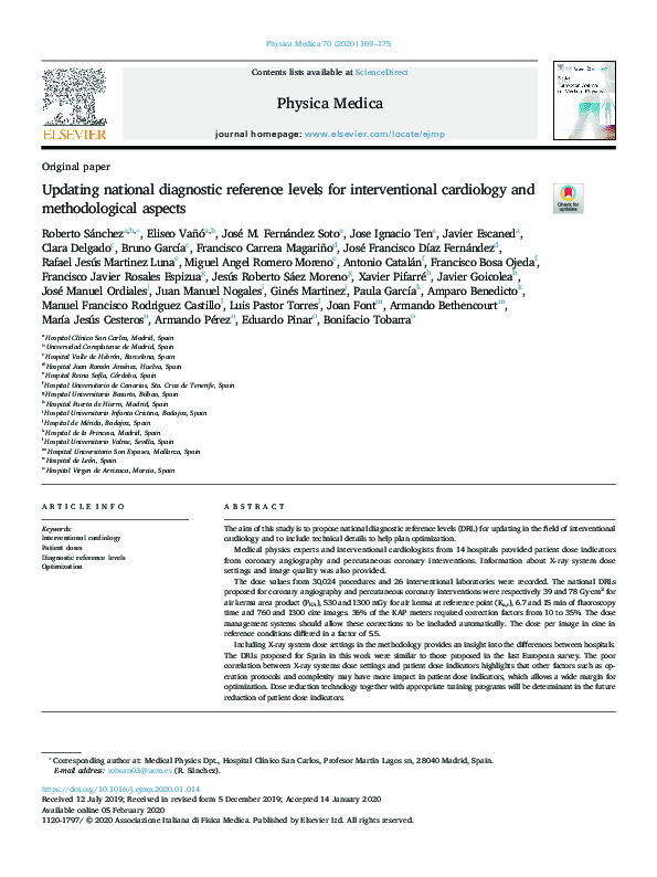 (PDF) Updating national diagnostic reference levels for interventional ...