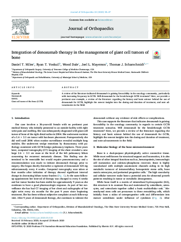 (PDF) Integration of denosumab therapy in the management of giant cell ...