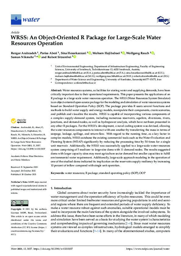 (PDF) WRSS: An Object-Oriented R Package for Large-Scale Water ...