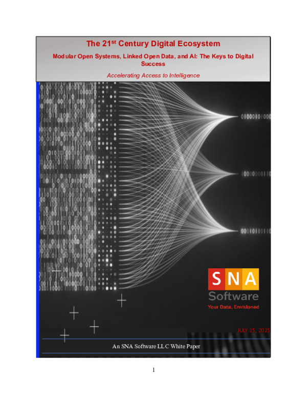 (PDF) The 21 st Century Digital Ecosystem Modular Open Systems, Linked ...