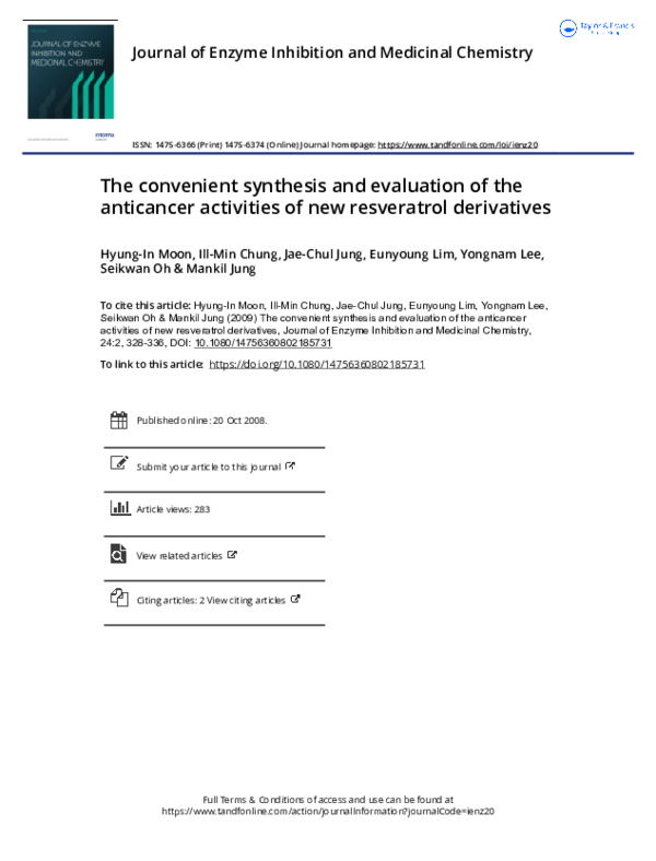 (PDF) The convenient synthesis and evaluation of the anticancer ...