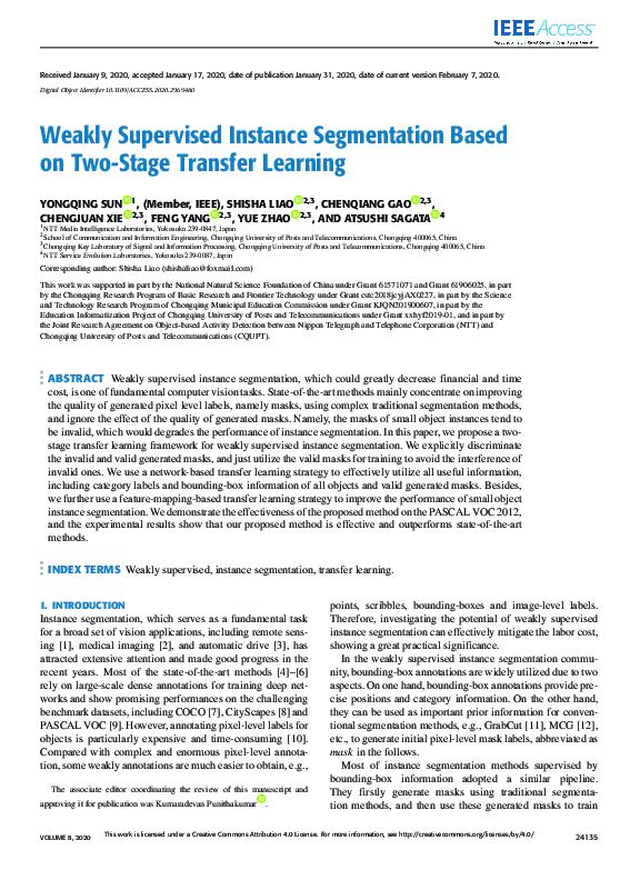 (PDF) Weakly Supervised Instance Segmentation Based on Two-Stage ...
