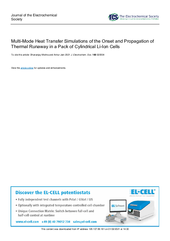 (PDF) Multi-Mode Heat Transfer Simulations of the Onset and Propagation ...
