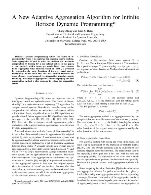 (PDF) 1A New Adaptive Aggregation Algorithm for Infinite Horizon ...
