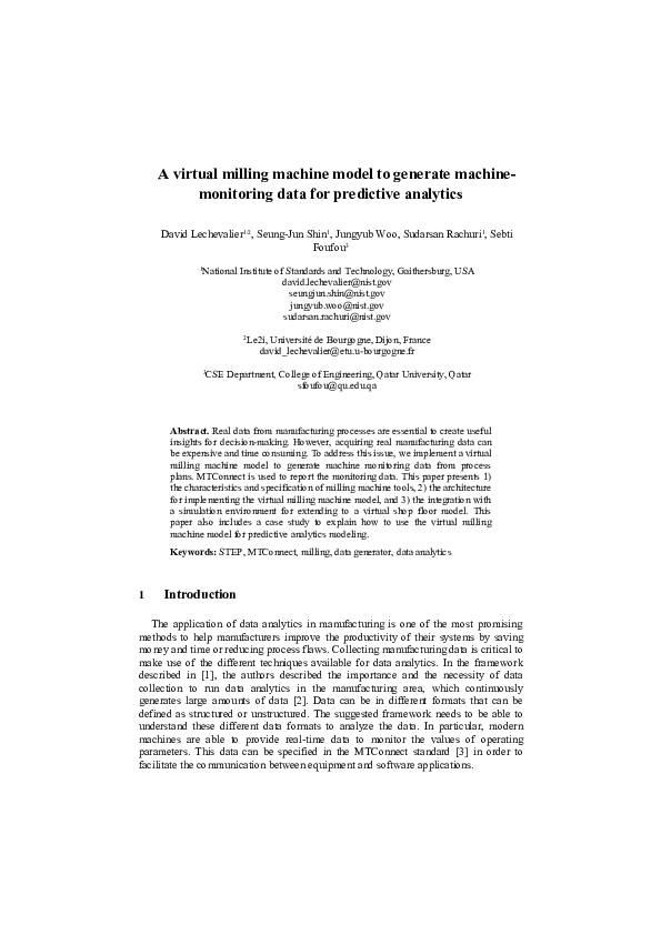 (PDF) A virtual milling machine model to generate machine-monitoring ...
