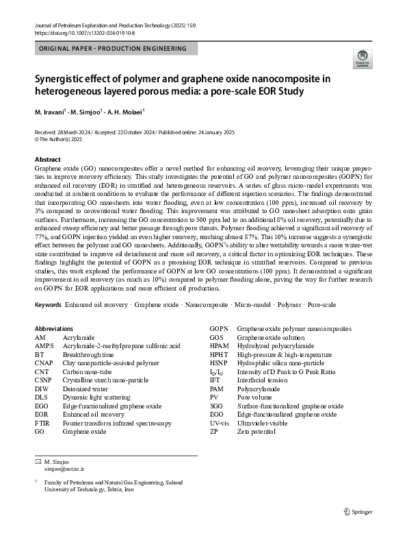 (PDF) Synergistic effect of polymer and graphene oxide nanocomposite in ...