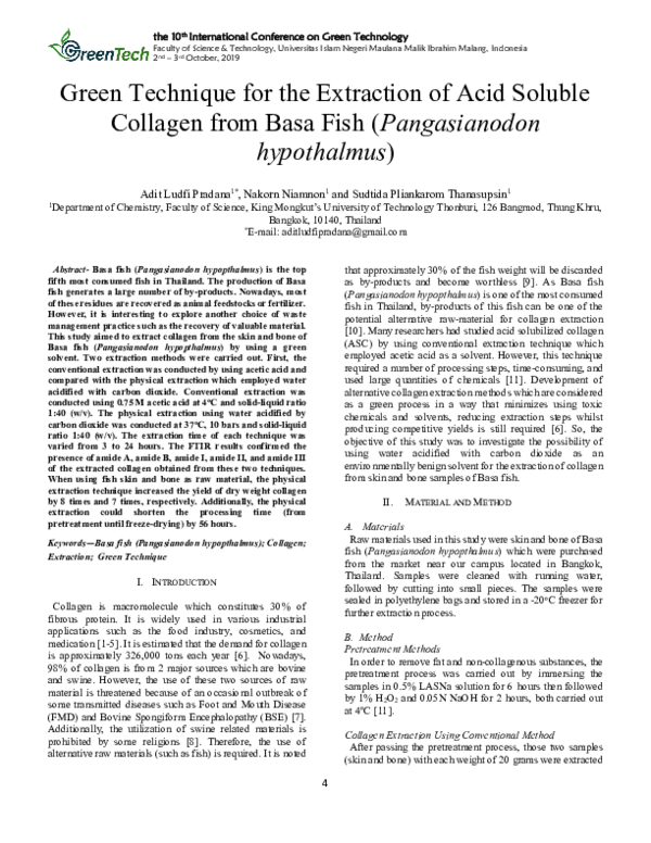 (PDF) Green Technique for the Extraction of Acid Soluble Collagen from ...