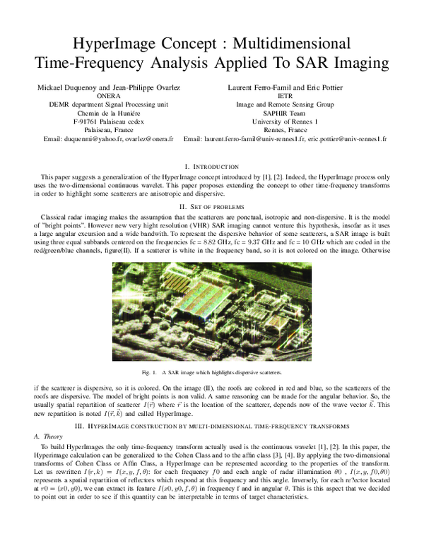 (PDF) Hyperimage concept: Multidimensional Time-Frequency Analysis ...