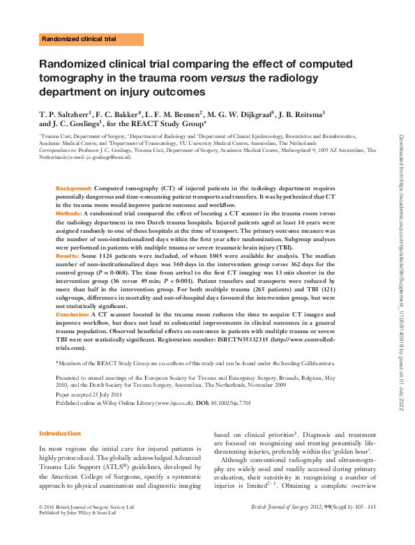 (PDF) Randomized clinical trial comparing the effect of computed ...