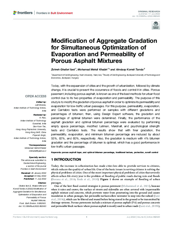 (PDF) Modification of Aggregate Gradation for Simultaneous Optimization ...