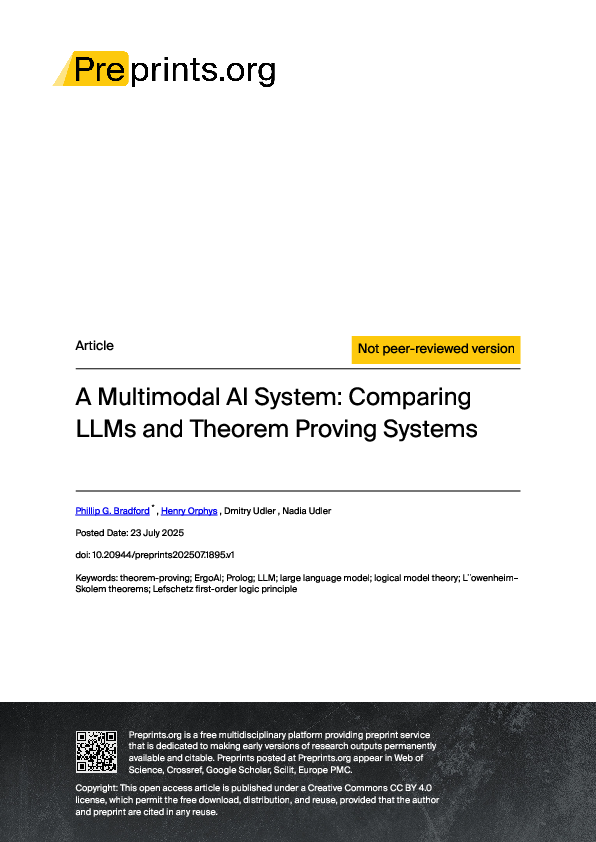 (PDF) A Multimodal AI System: Comparing LLMs and Theorem Proving Systems
