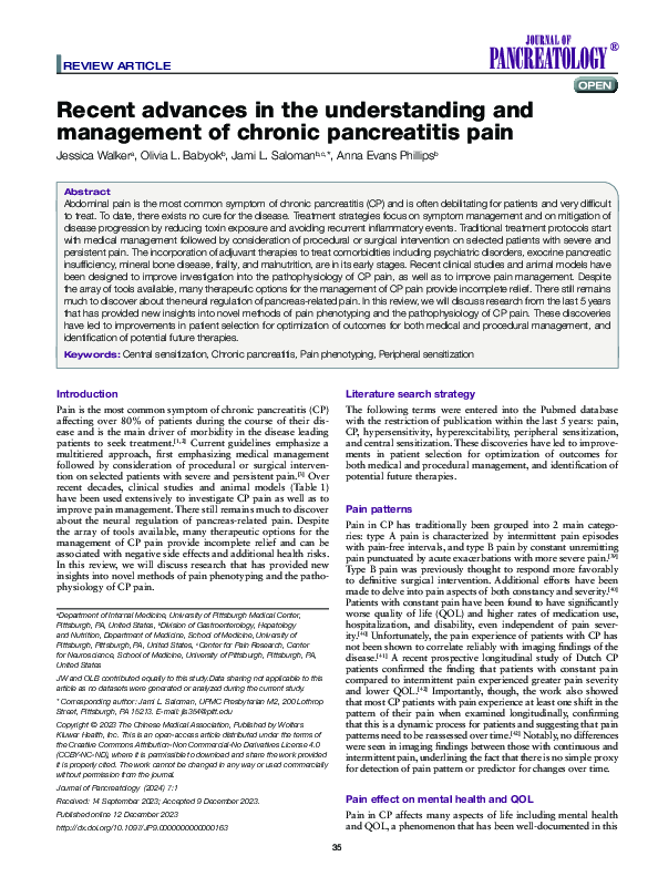 (PDF) Recent Advances in the Understanding and Management of Chronic ...