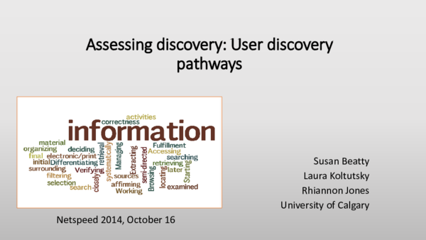 (PDF) Assessing discovery; user discovery pathways