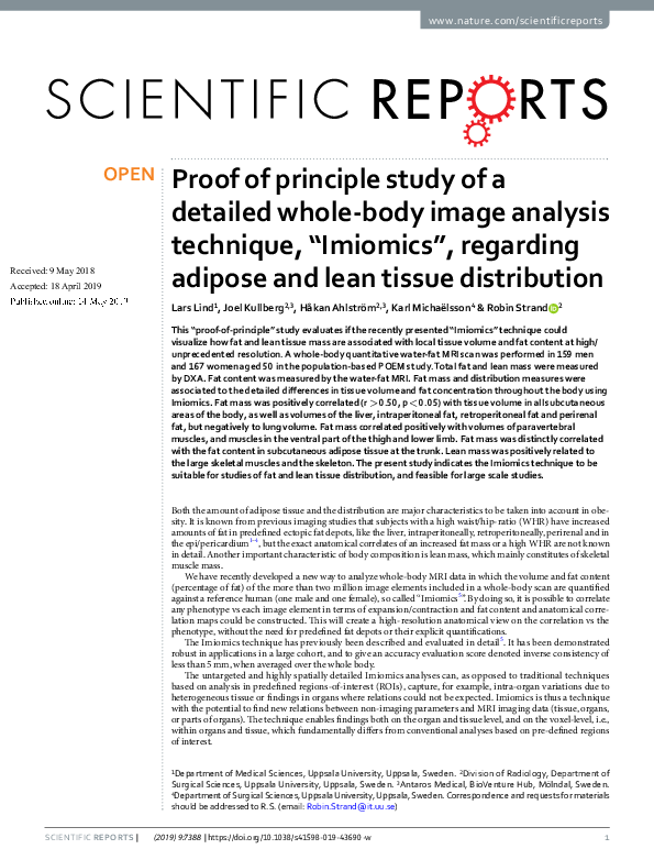 (PDF) Proof of principle study of a detailed whole-body image analysis ...