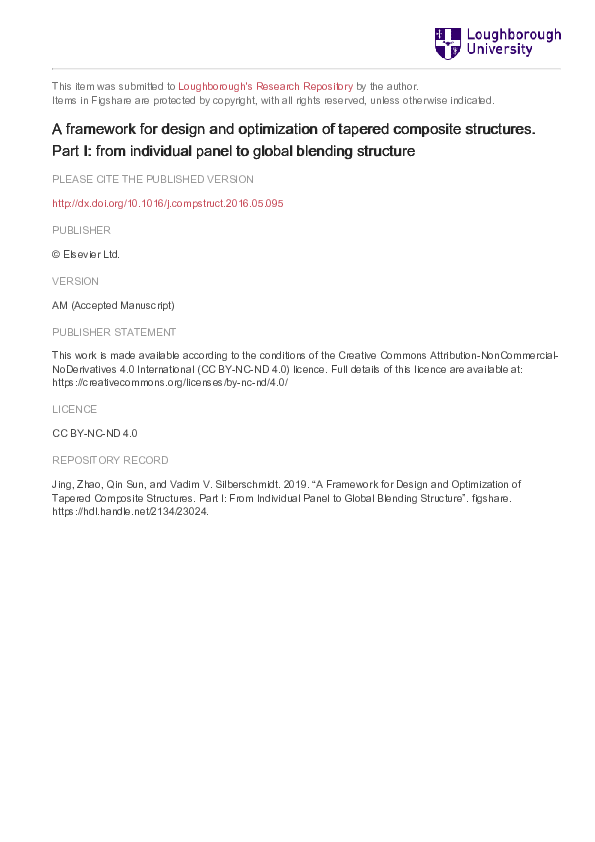 (PDF) A framework for design and optimization of tapered composite ...