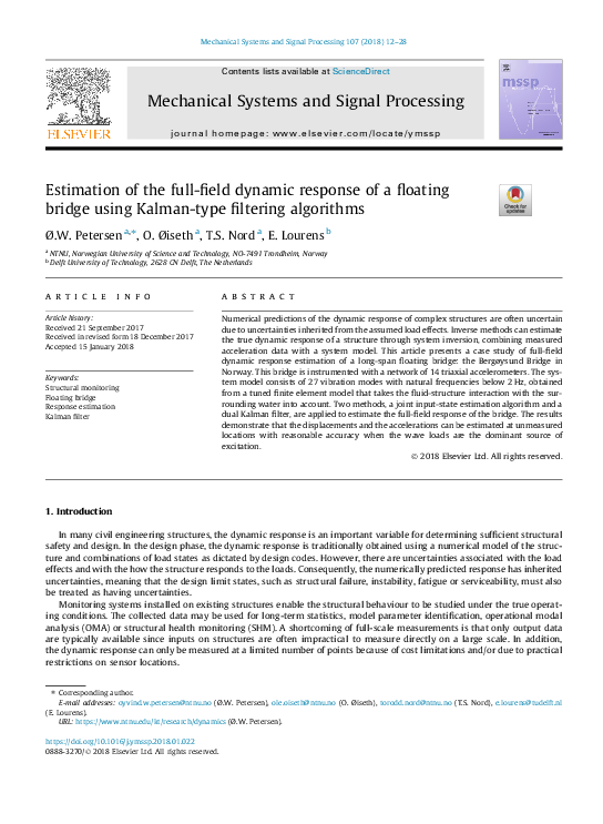 (PDF) Estimation of the full-field dynamic response of a floating ...