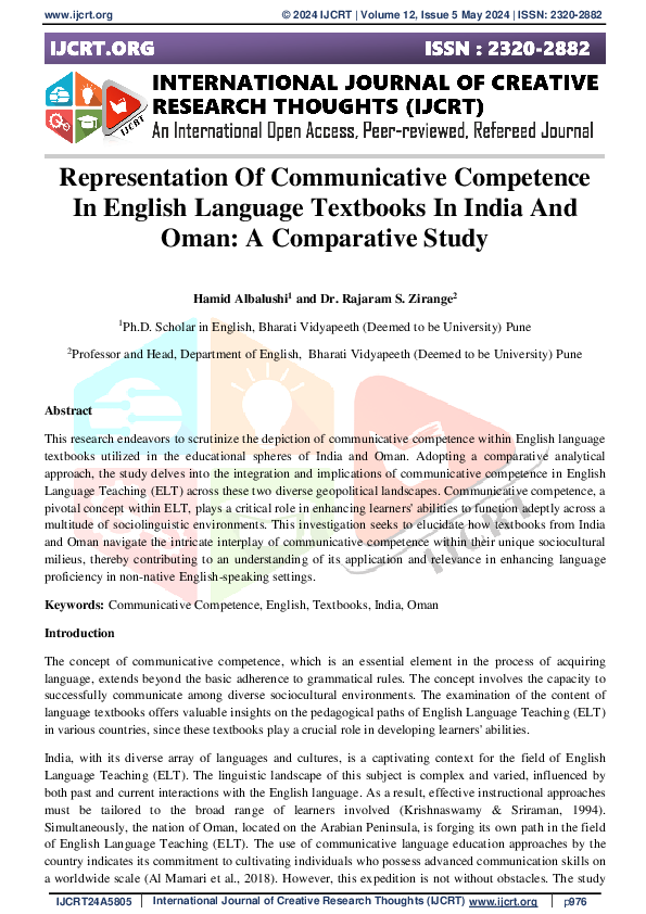(PDF) Representation Of Communicative Competence In English Language ...