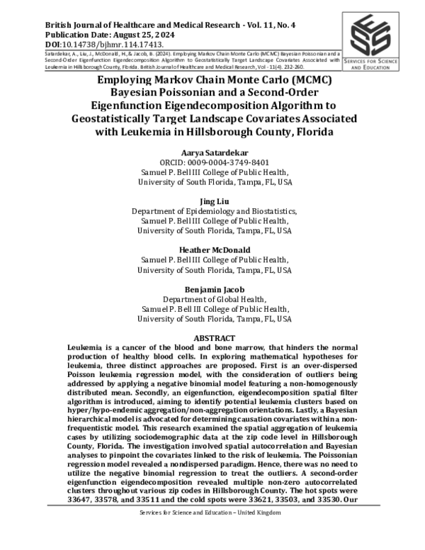 (PDF) Employing Markov Chain Monte Carlo (MCMC) Bayesian Poissonian and ...