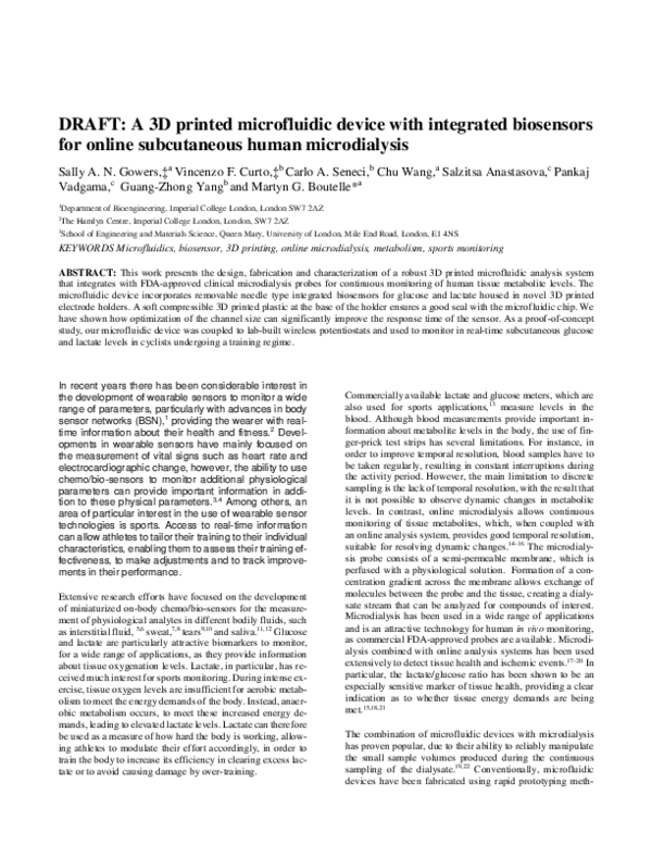 (PDF) A 3D printed microfluidic device with integrated biosensors for ...