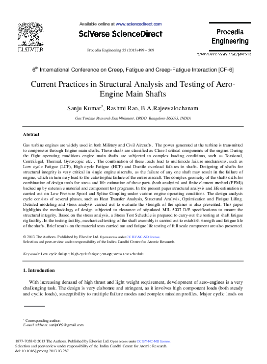 (PDF) Current Practices in Structural Analysis and Testing of Aero ...