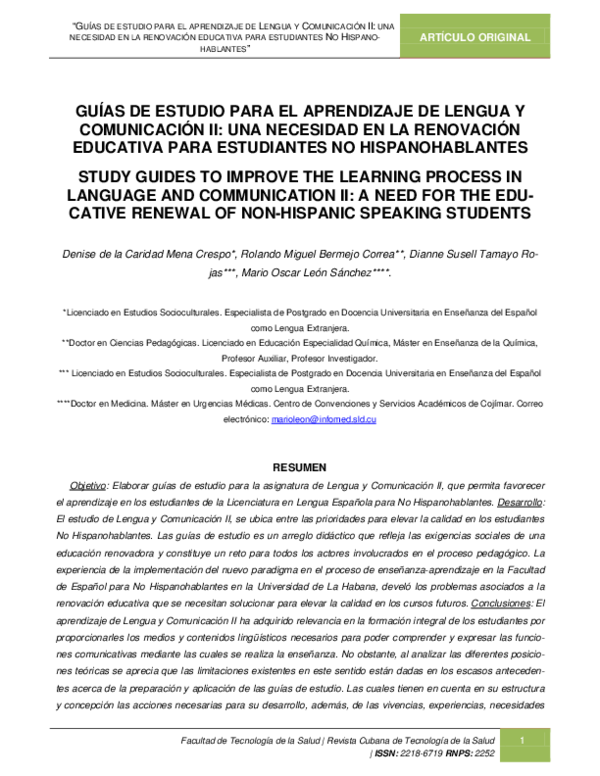 (PDF) Guías de estudio para el aprendizaje de Lengua y Comunicación II ...