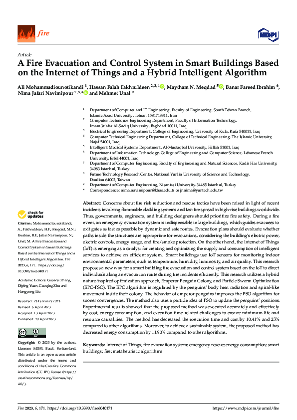 (PDF) A Fire Evacuation and Control System in Smart Buildings Based on ...