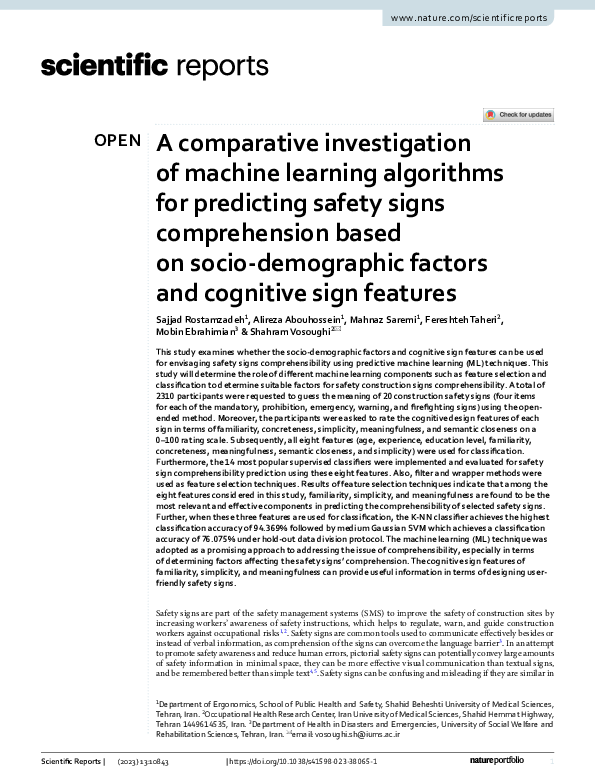(PDF) A comparative investigation of machine learning algorithms for ...