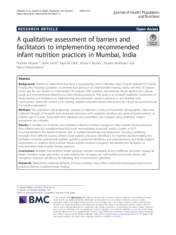 (PDF) A qualitative assessment of barriers and facilitators to ...