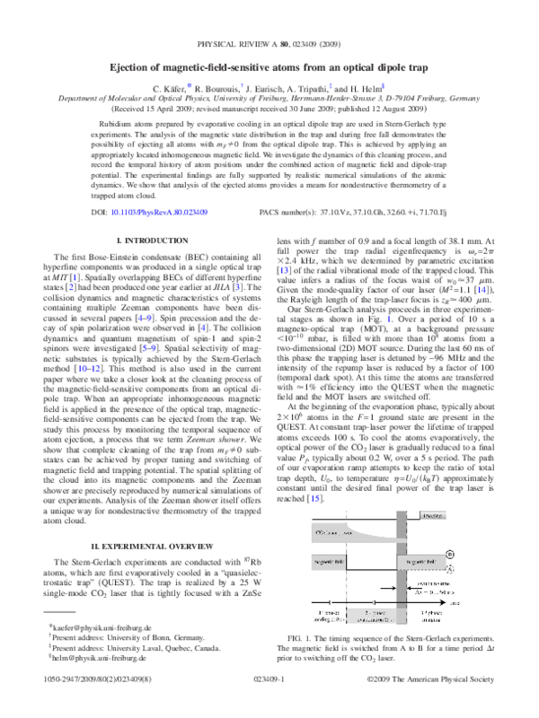 (PDF) Ejection of magnetic-field-sensitive atoms from an optical dipole ...