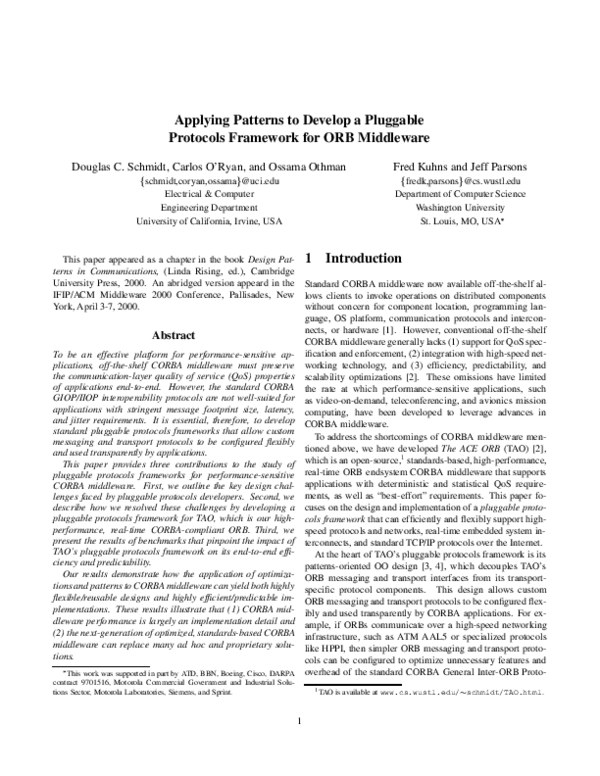 (PDF) Applying patterns to develop a pluggable protocols framework for ...