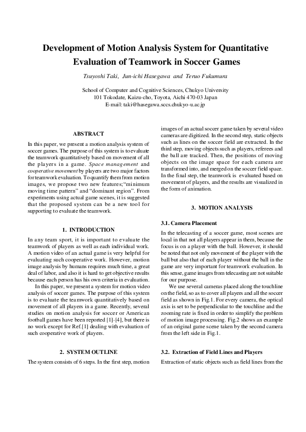 (PDF) Development of motion analysis system for quantitative evaluation ...