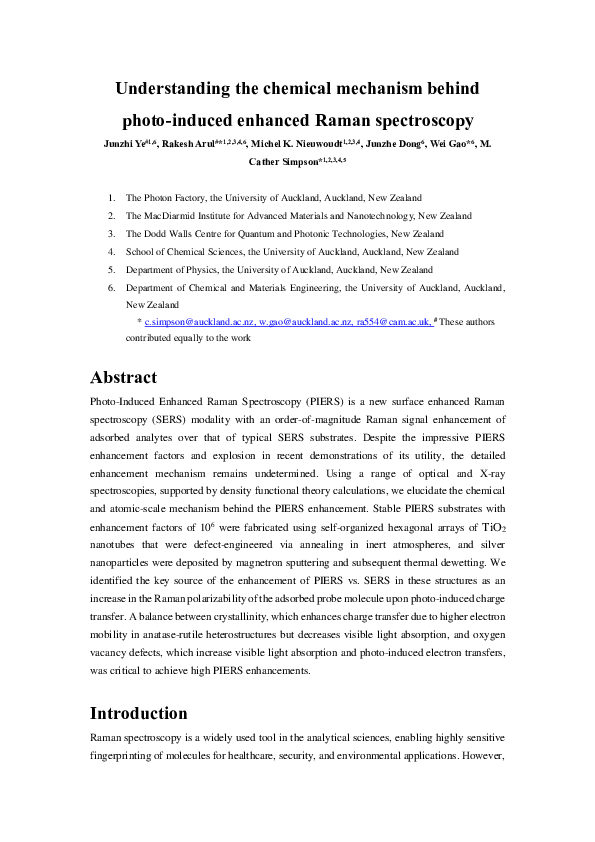(PDF) Understanding the Chemical Mechanism behind Photoinduced Enhanced ...