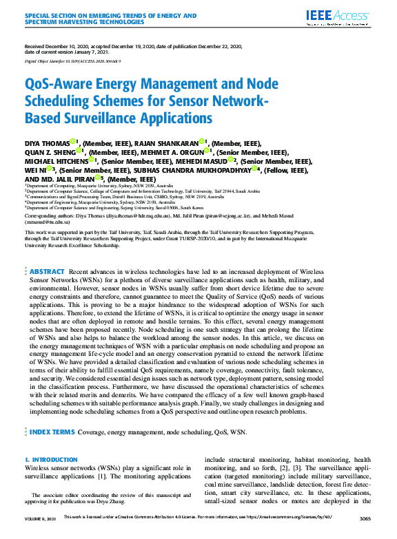 (PDF) QoS-Aware Energy Management and Node Scheduling Schemes for ...