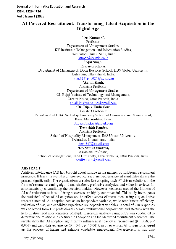 (PDF) View of AI-Powered Recruitment Transforming Talent Acquisition in ...