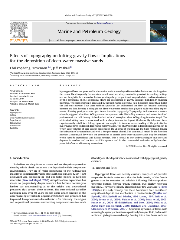 (PDF) Effects of topography on lofting gravity flows: Implications for ...