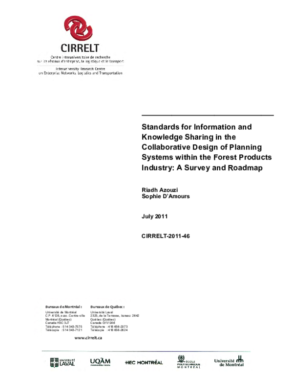 (PDF) Standards for Information and Knowledge Sharing in the ...
