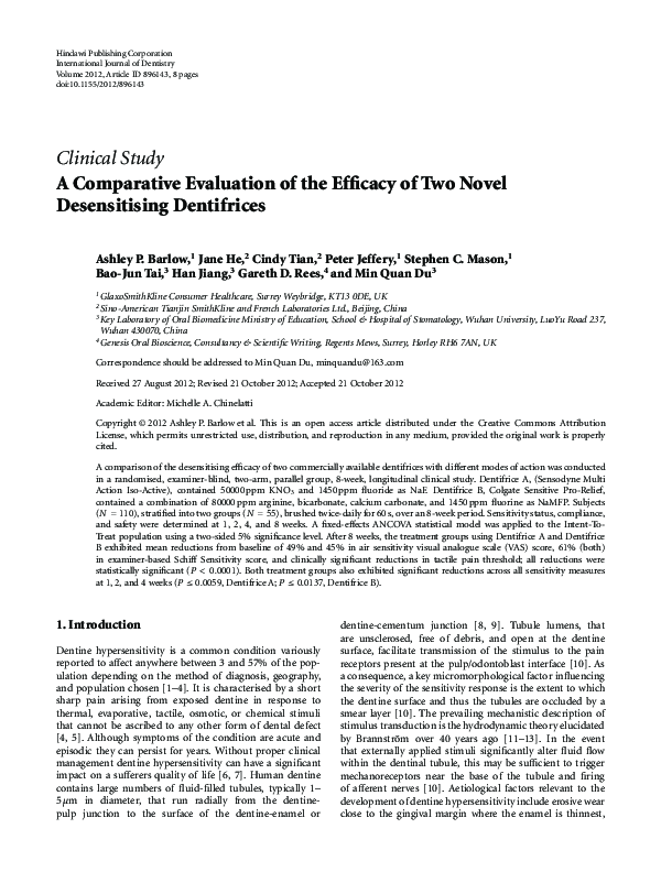(PDF) A comparative evaluation of the efficacy of two novel ...