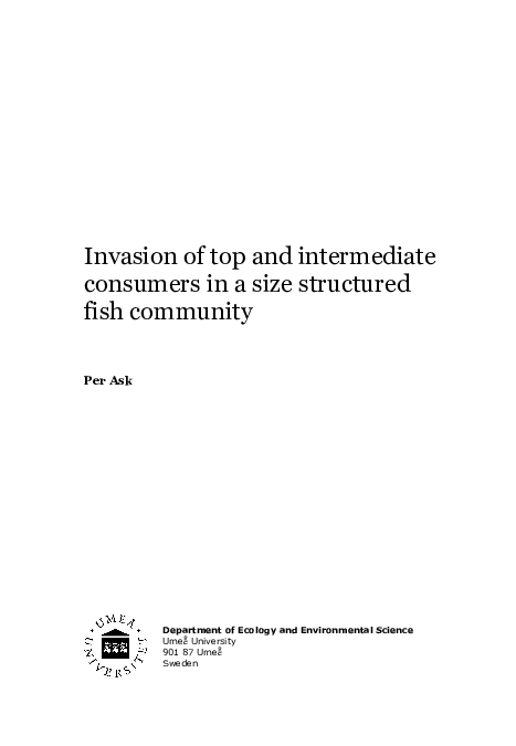 Curated visual reference: Picture Idea: Pdf Invasion Of Top And Intermediate Consumers In A Size