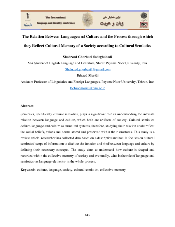 (PDF) The Relation Between Language and Culture and the Process through ...