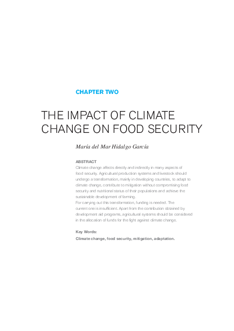 (PDF) The impact of climate change on food security
