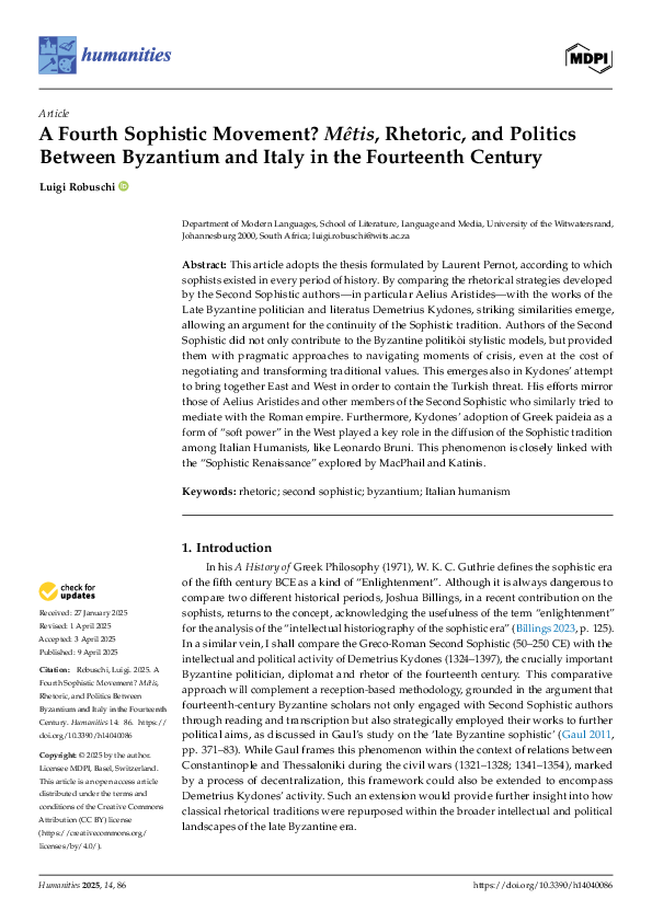 (PDF) A Fourth Sophistic Movement? Mêtis, Rhetoric, and Politics ...