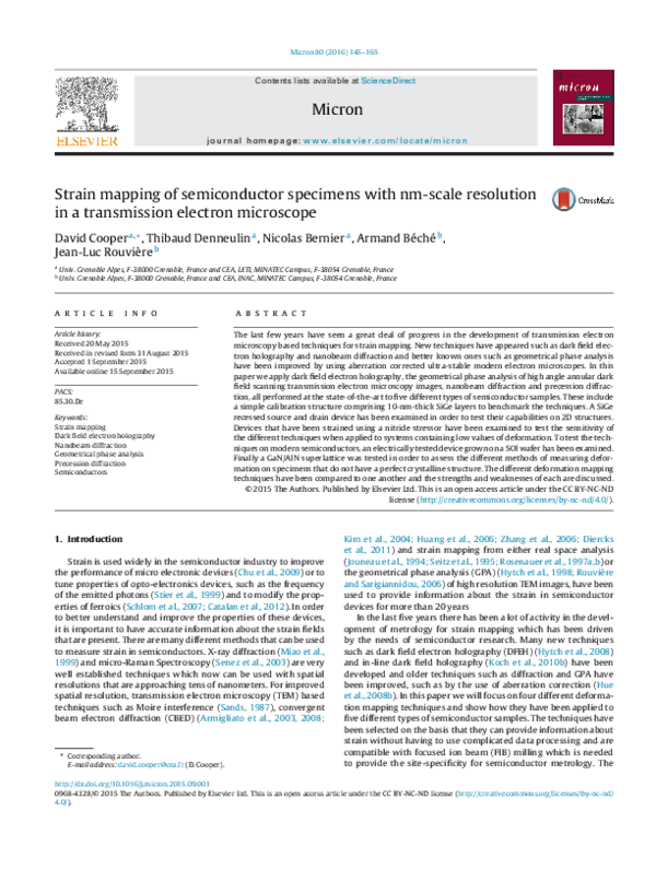 (PDF) Strain mapping of semiconductor specimens with nm-scale ...