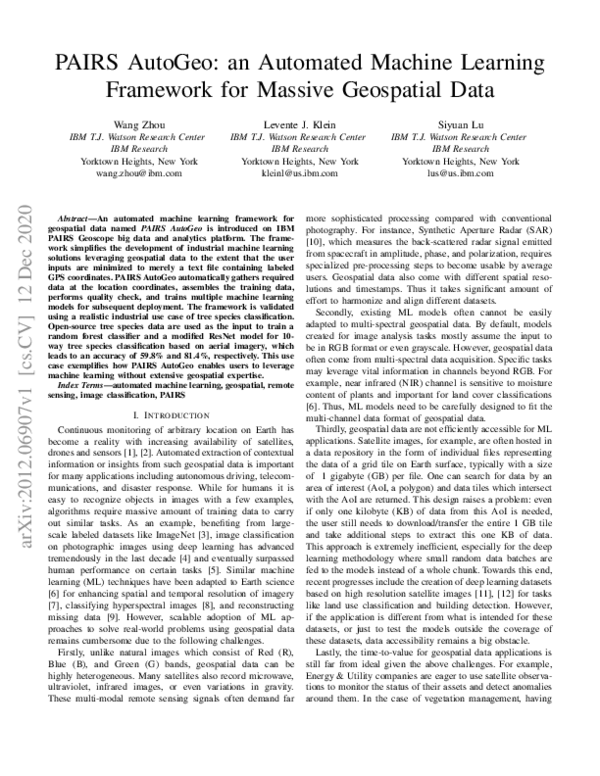 (PDF) PAIRS AutoGeo: an Automated Machine Learning Framework for ...