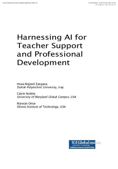 (PDF) Harnessing AI for Teacher Support and Professional Development