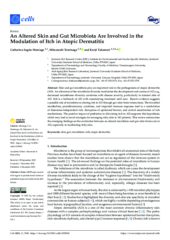 (PDF) An Altered Skin and Gut Microbiota Are Involved in the Modulation ...